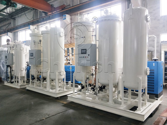 PLC Kontrol Endüstriyel Oksijen Konsantratörü / Oksijen Üreten Makine 0.3 ~ 0.4 Mpa